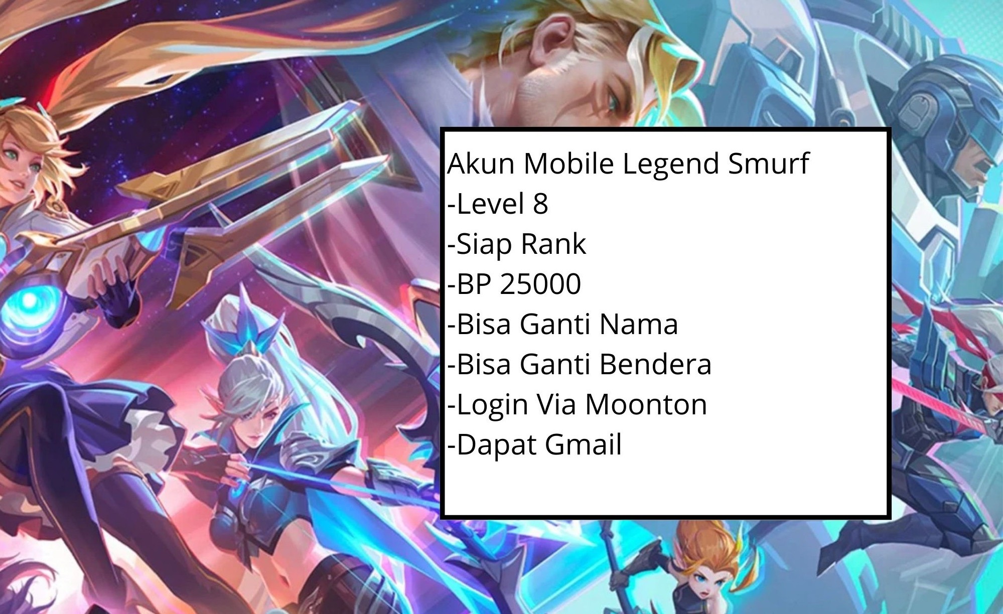 Akun Mobile Legend Level 8